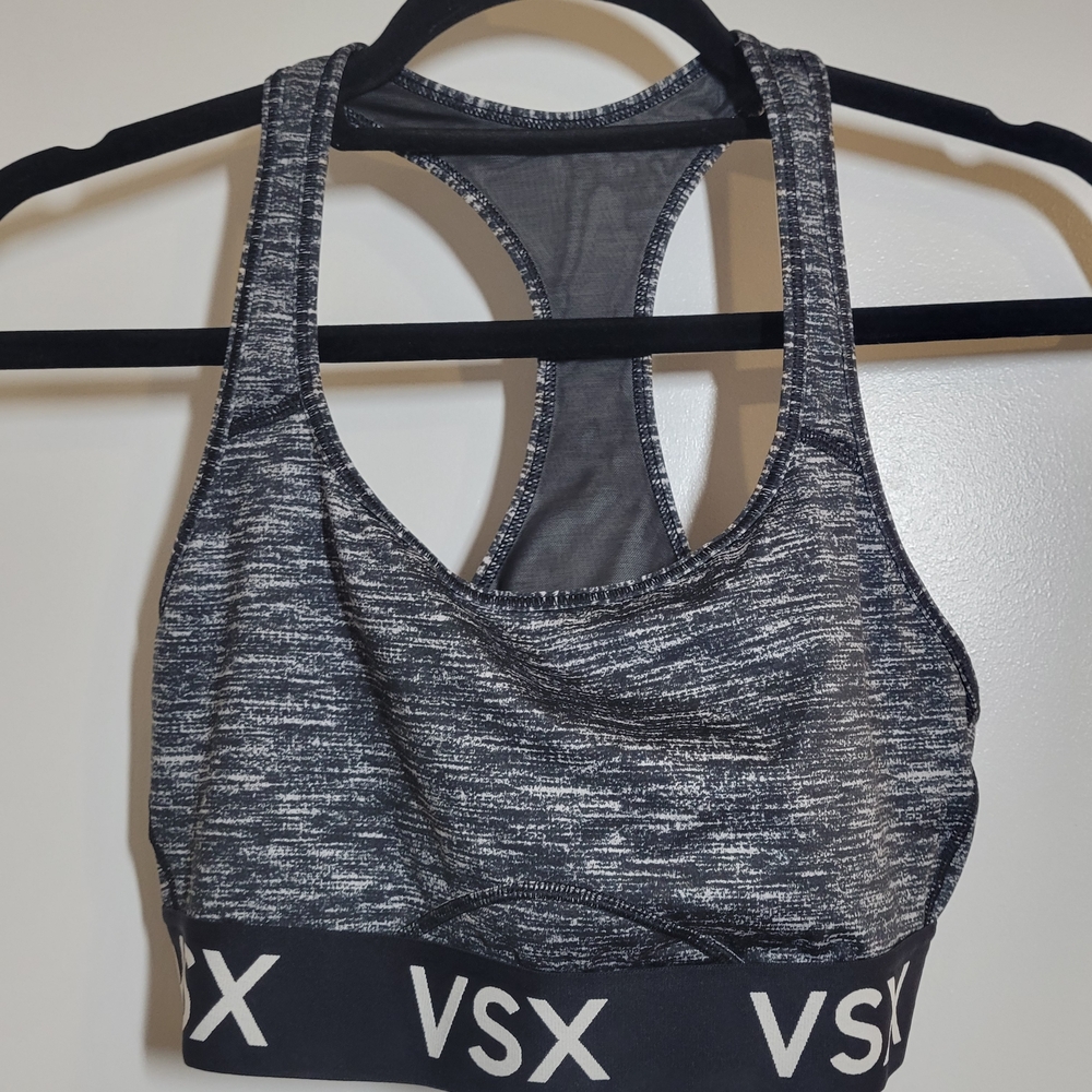 Large VSX Heathered Gray Sports Bra